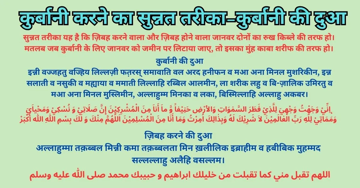 Qurbani ki Dua in Hindi