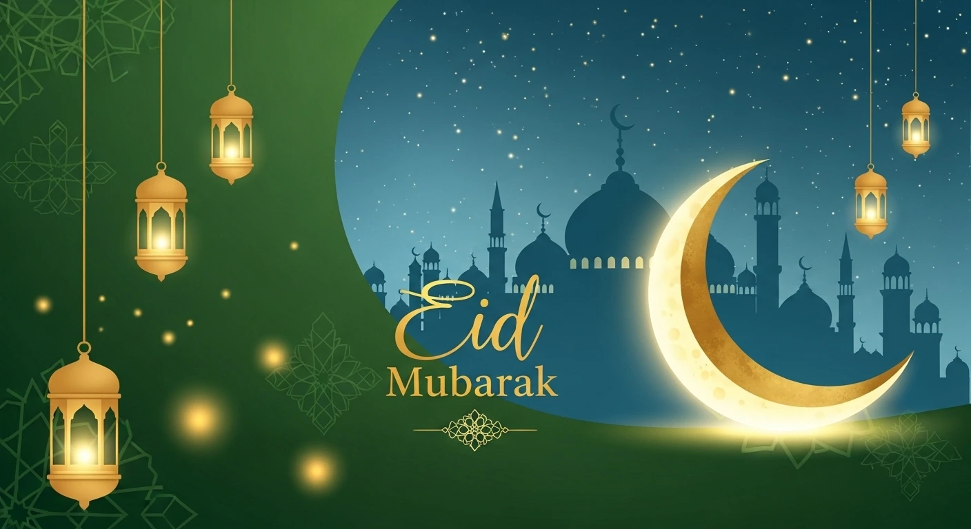 Eid Mubarak Messages with Images for Social Media