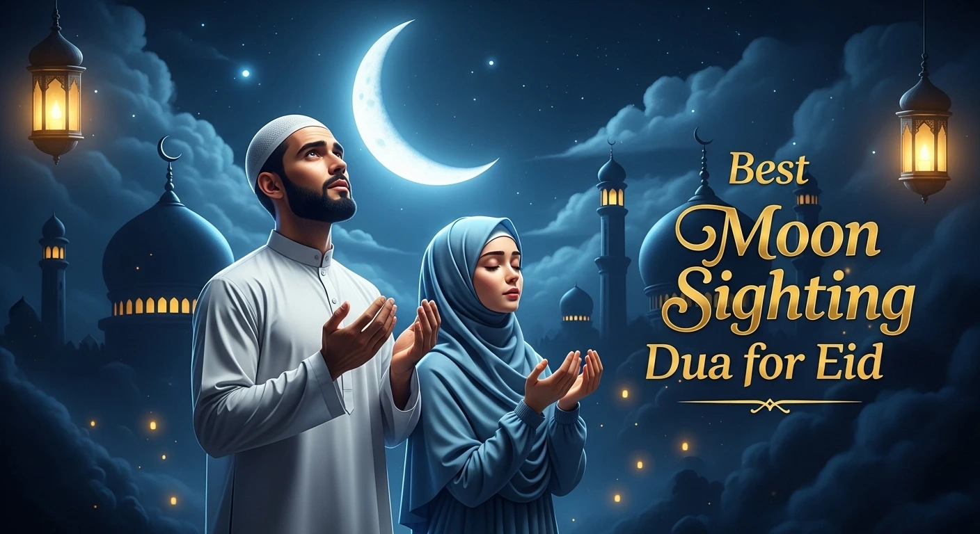 Best Moon Sighting Dua for Eid (Arabic with English Translation)