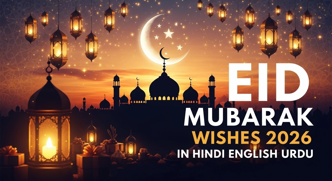 Eid Mubarak Wishes 2026 in Hindi, English and Urdu