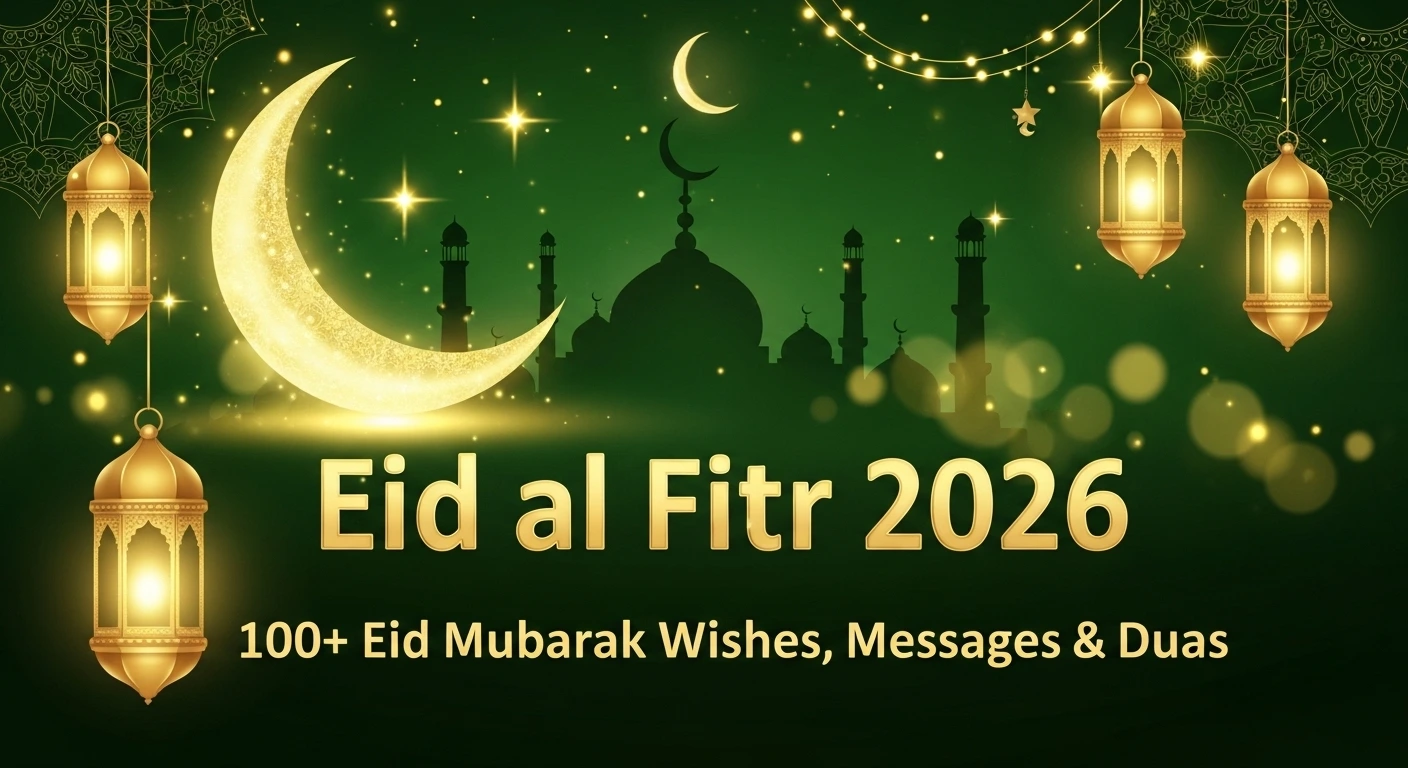 Eid al Fitr 2026: 100+ Eid Mubarak Wishes, Messages & Duas